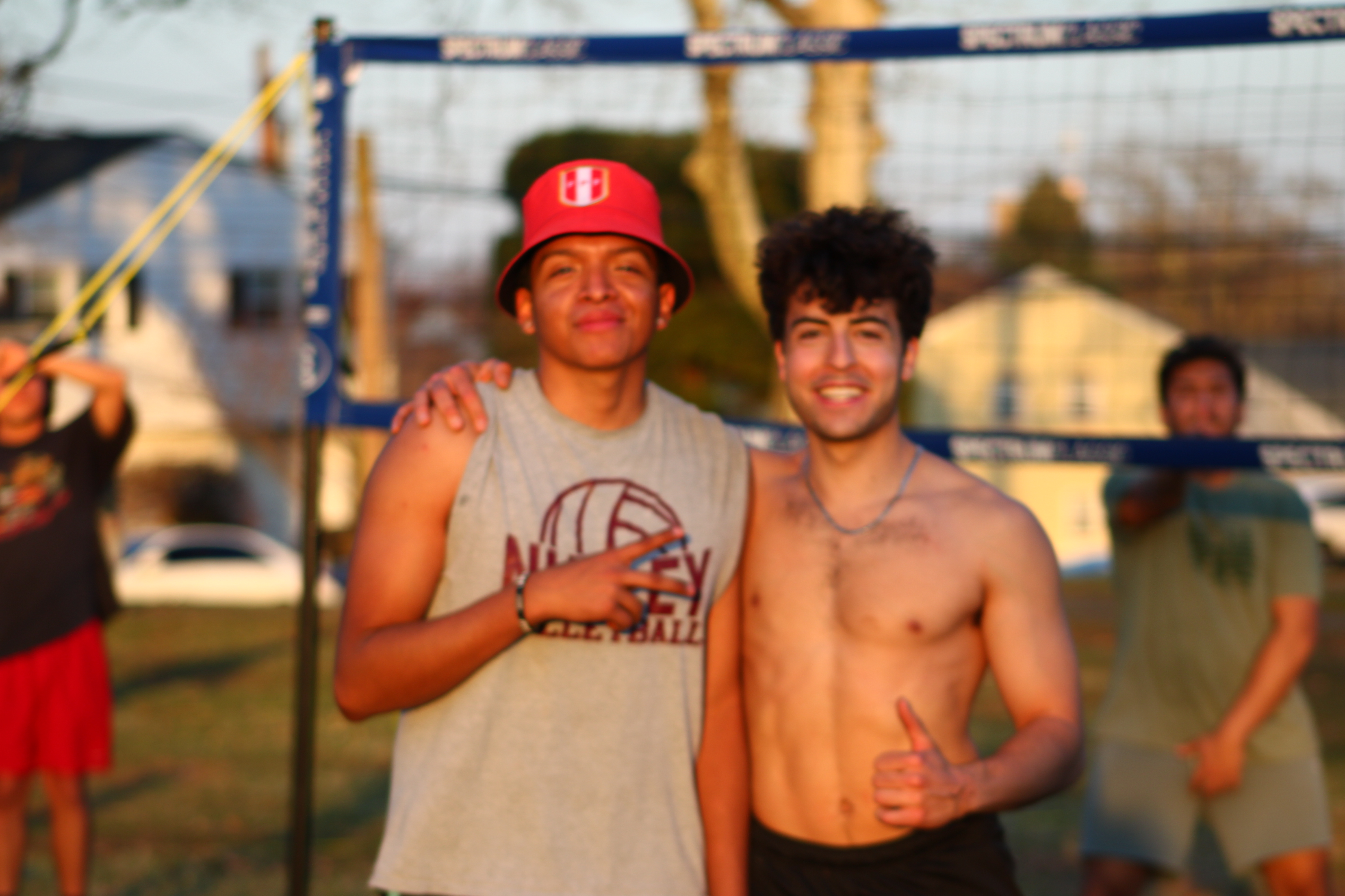 College Grass Open moment on the sand